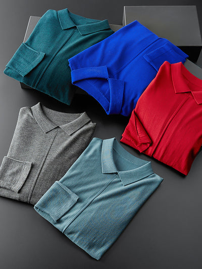 Cardigan Ajustado para Hombre con Solapa - Suéter Base Primavera Otoño - Image 3