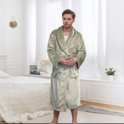 Pijama Largo Pareja Bata Cómoda para el Hogar - Image 8