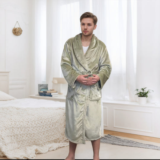 Pijama Largo Pareja Bata Cómoda para el Hogar - Image 8
