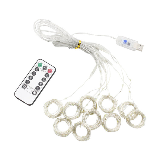 Cortina de Luces LED USB con Control Remoto para Ventanas - Decoración Navideña - Image 4