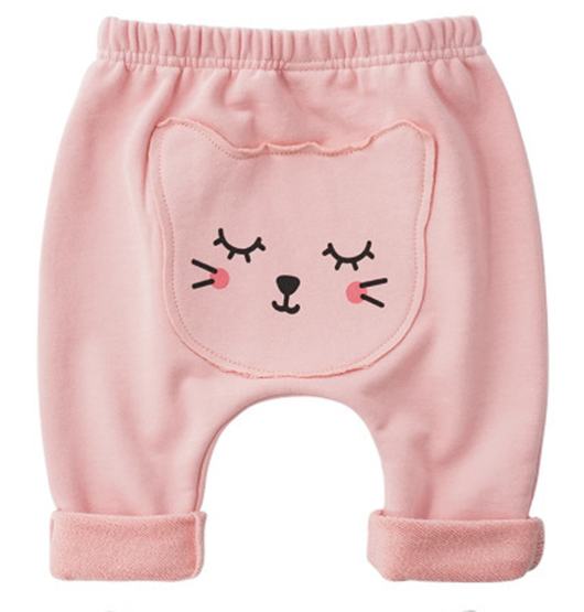 Pantalones para bebé con parches de dibujos animados - Image 4