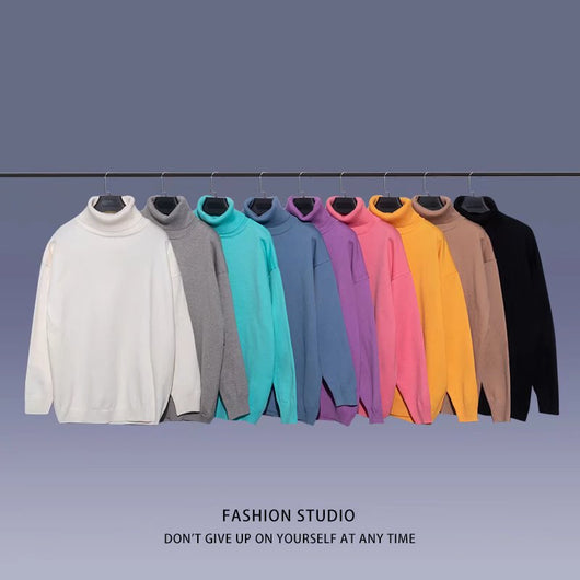 Suéter Cuello Alto Minimalista para Estudiantes - Image 16