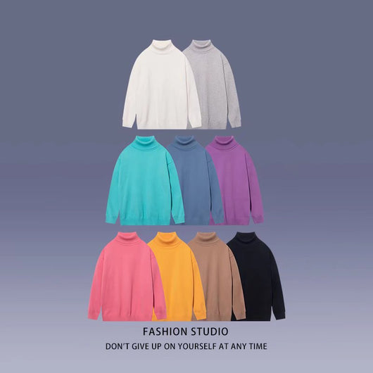 Suéter Cuello Alto Minimalista para Estudiantes - Image 17