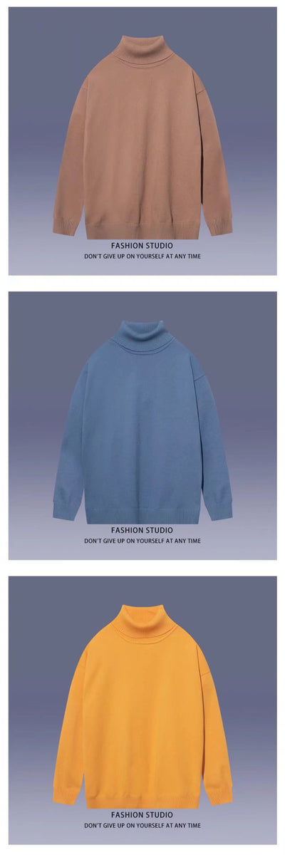 Suéter Cuello Alto Minimalista para Estudiantes - Image 20