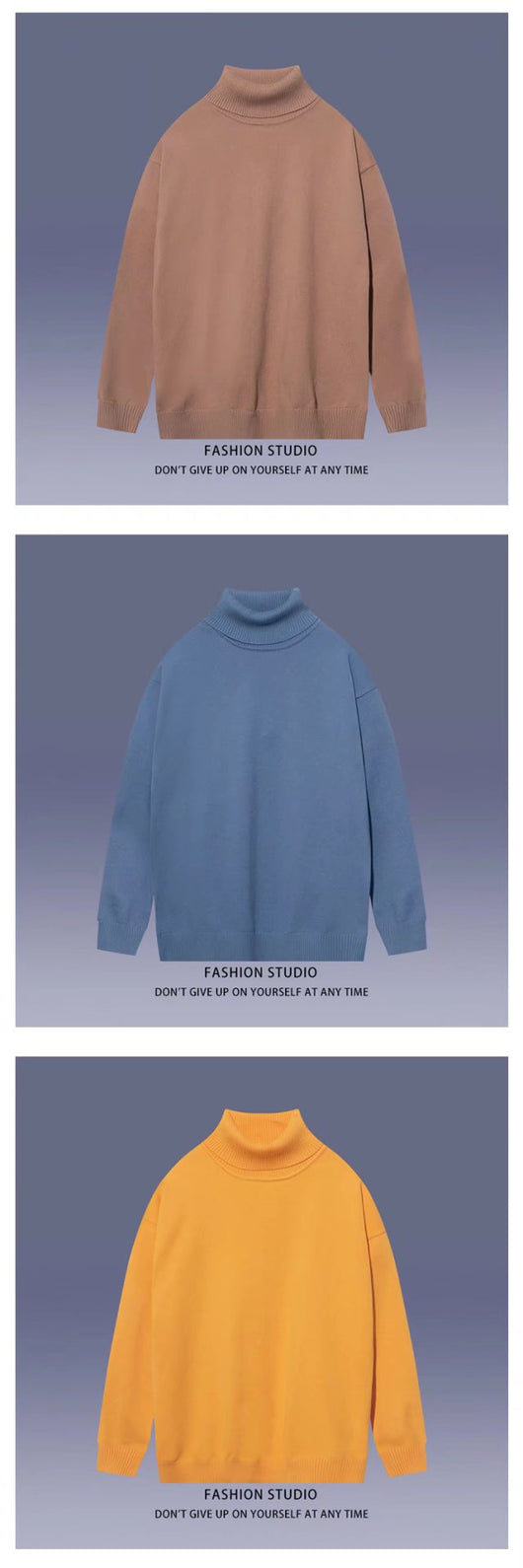 Suéter Cuello Alto Minimalista para Estudiantes - Image 20