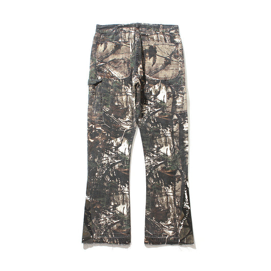 Overol Acampanado con Estampado Camuflaje y Costuras Decorativas - Image 6