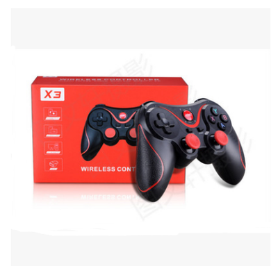 White and red wireless Bluetooth game controller with a black cellphone clip for Android mobile gaming. - Image 5
