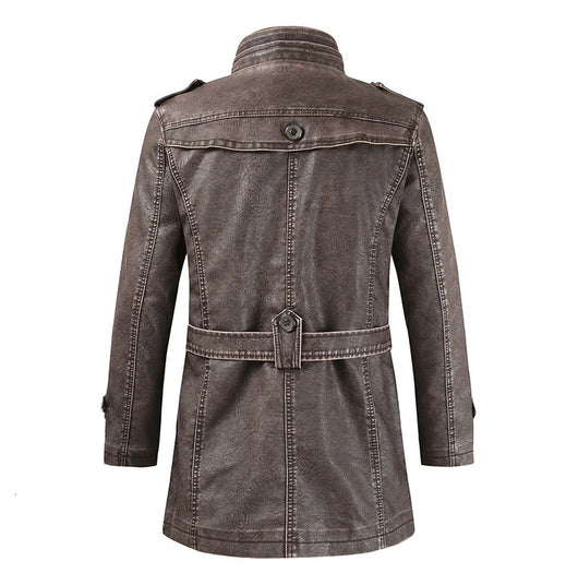 Chaqueta de Cuero Slim Fit Térmica para Hombre - Image 13