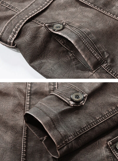 Chaqueta de Cuero Slim Fit Térmica para Hombre - Image 15