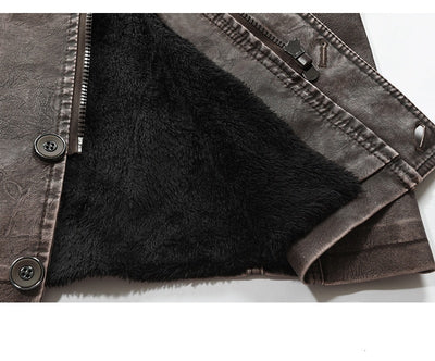 Chaqueta de Cuero Slim Fit Térmica para Hombre - Image 16