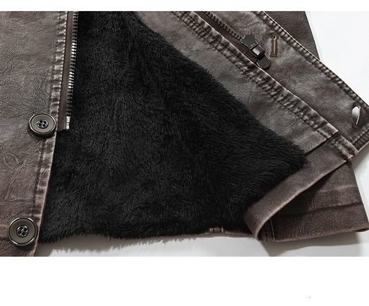Chaqueta de Cuero Slim Fit Térmica para Hombre - Image 16