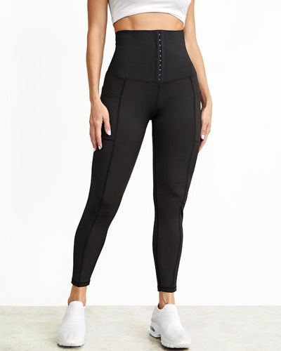 Pantalones Deportivos Cintura Alta con Faja Abdominal y Levantacaderas - Image 13
