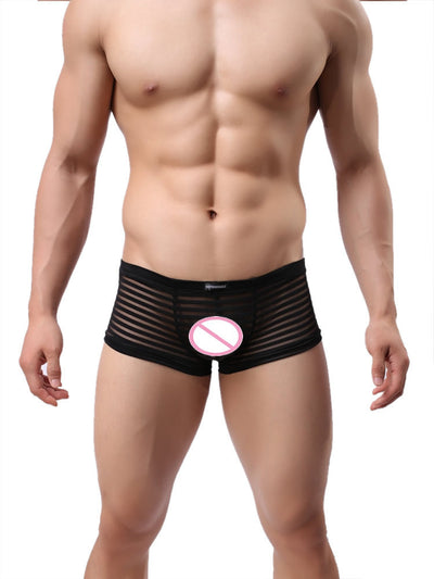 Calzoncillos Boxer Estilo Moderno con Patrón Rayado Perspectiva - Image 6