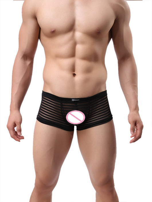 Calzoncillos Boxer Estilo Moderno con Patrón Rayado Perspectiva - Image 6