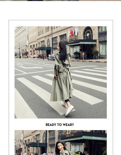 Abrigo Trench Largo Oversized con Cintura Ajustable para Mujer - Image 6