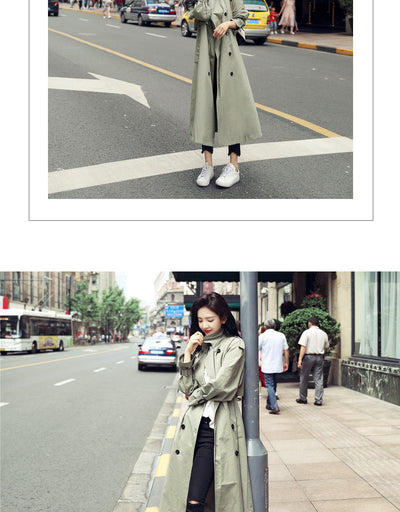 Abrigo Trench Largo Oversized con Cintura Ajustable para Mujer - Image 7