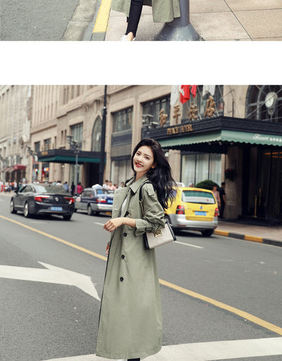 Abrigo Trench Largo Oversized con Cintura Ajustable para Mujer - Image 8