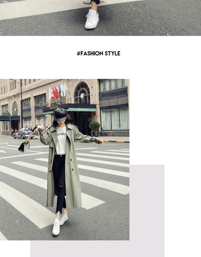 Abrigo Trench Largo Oversized con Cintura Ajustable para Mujer - Image 9