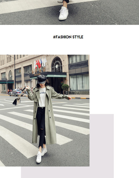 Abrigo Trench Largo Oversized con Cintura Ajustable para Mujer - Image 9