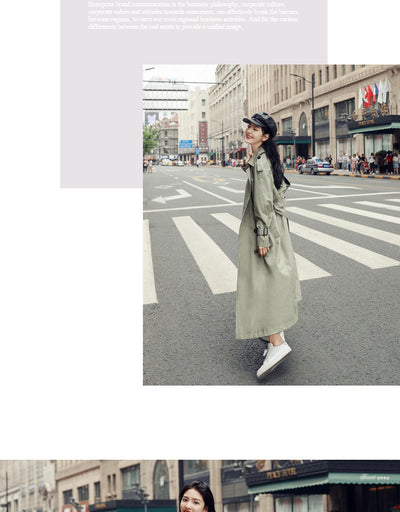 Abrigo Trench Largo Oversized con Cintura Ajustable para Mujer - Image 10