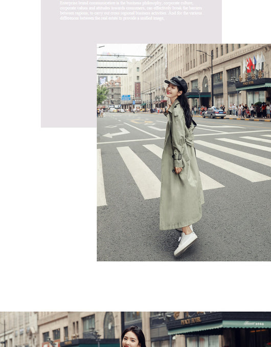 Abrigo Trench Largo Oversized con Cintura Ajustable para Mujer - Image 10