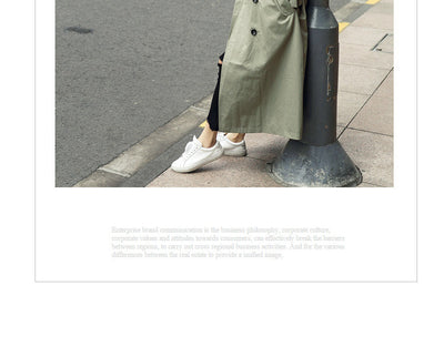Abrigo Trench Largo Oversized con Cintura Ajustable para Mujer - Image 12