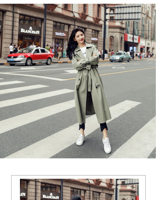 Abrigo Trench Largo Oversized con Cintura Ajustable para Mujer - Image 13