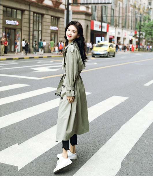 Abrigo Trench Largo Oversized con Cintura Ajustable para Mujer - Image 16