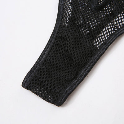 Conjunto Lencería Transparente con Detalles Metalizados - Image 10