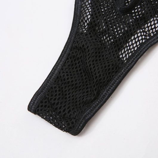 Conjunto Lencería Transparente con Detalles Metalizados - Image 10