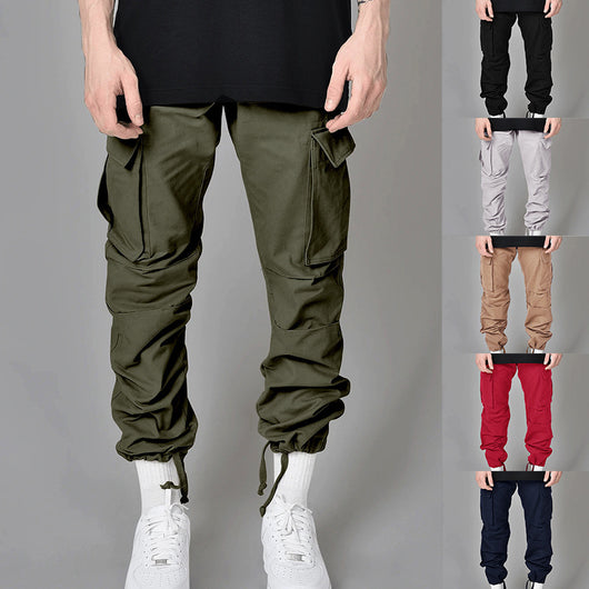 Pantalón Cargo Holgado con Cordón y Múltiples Bolsillos para Hombre - Image 6