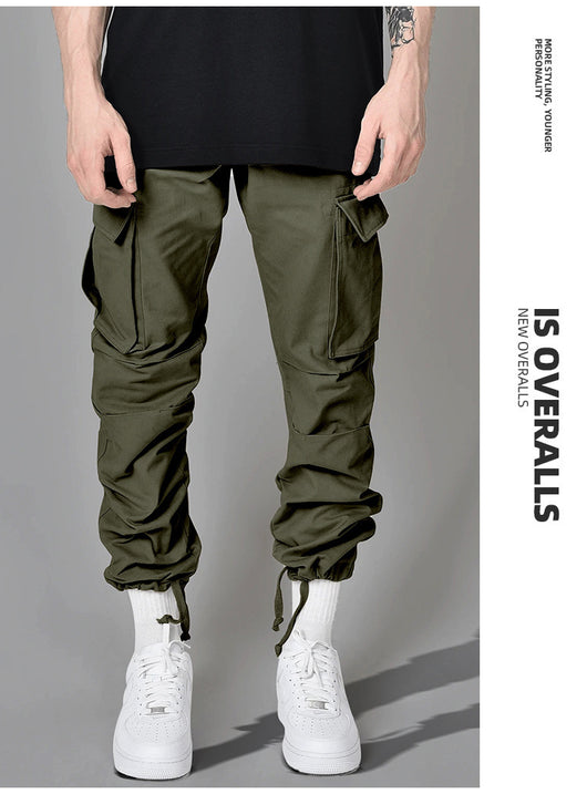 Pantalón Cargo Holgado con Cordón y Múltiples Bolsillos para Hombre - Image 7