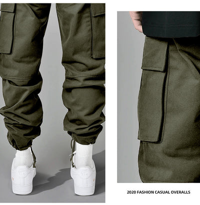 Pantalón Cargo Holgado con Cordón y Múltiples Bolsillos para Hombre - Image 8