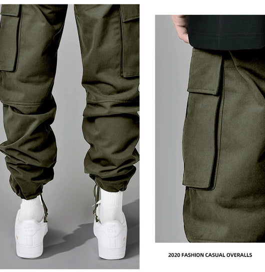 Pantalón Cargo Holgado con Cordón y Múltiples Bolsillos para Hombre - Image 8