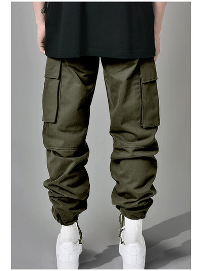 Pantalón Cargo Holgado con Cordón y Múltiples Bolsillos para Hombre - Image 9