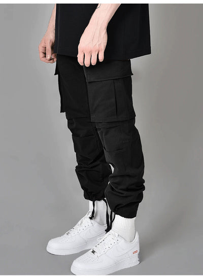 Pantalón Cargo Holgado con Cordón y Múltiples Bolsillos para Hombre - Image 10