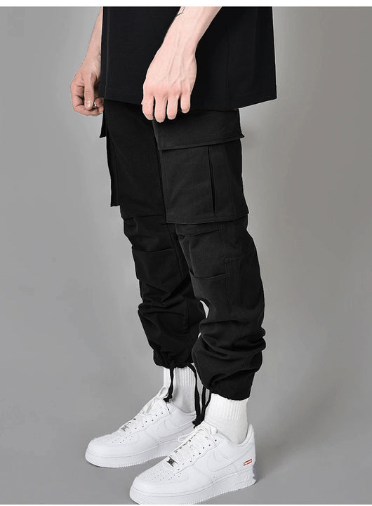 Pantalón Cargo Holgado con Cordón y Múltiples Bolsillos para Hombre - Image 10