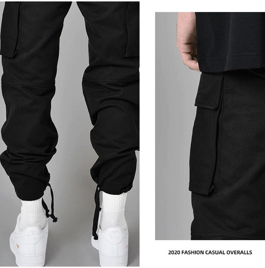 Pantalón Cargo Holgado con Cordón y Múltiples Bolsillos para Hombre - Image 12