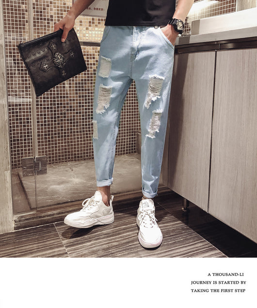 Pantalones Rotos Estilo Beggar para Primavera y Otoño - Image 11