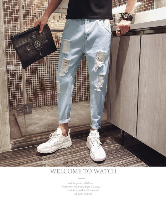 Pantalones Rotos Estilo Beggar para Primavera y Otoño - Image 13