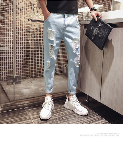 Pantalones Rotos Estilo Beggar para Primavera y Otoño - Image 14