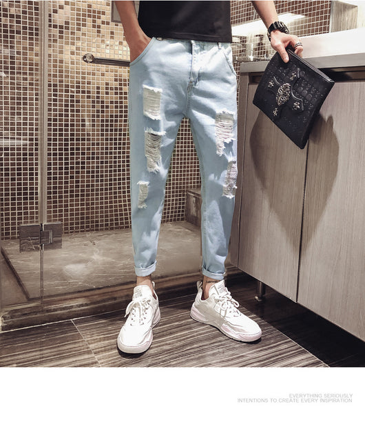 Pantalones Rotos Estilo Beggar para Primavera y Otoño - Image 14