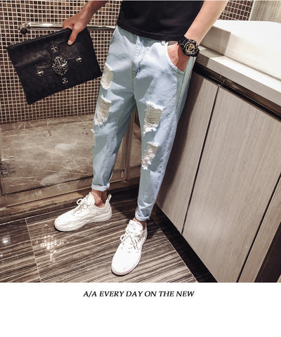 Pantalones Rotos Estilo Beggar para Primavera y Otoño - Image 16