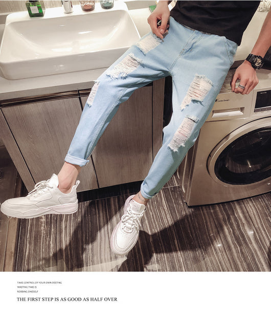 Pantalones Rotos Estilo Beggar para Primavera y Otoño - Image 17