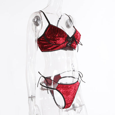 Conjunto de Lencería Elegante en Gamuza Francesa para Nochebuena - Image 13