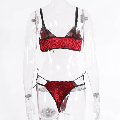 Conjunto de Lencería Elegante en Gamuza Francesa para Nochebuena - Image 14