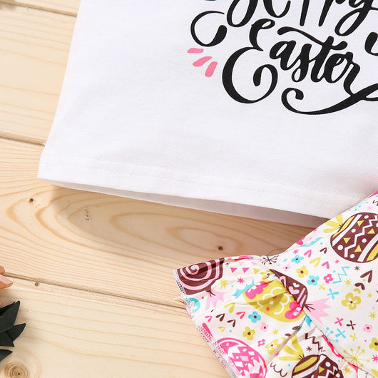 Falda Infantil con Estampado de Conejo y Mangas Volantes - Image 8