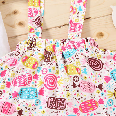 Falda Infantil con Estampado de Conejo y Mangas Volantes - Image 9