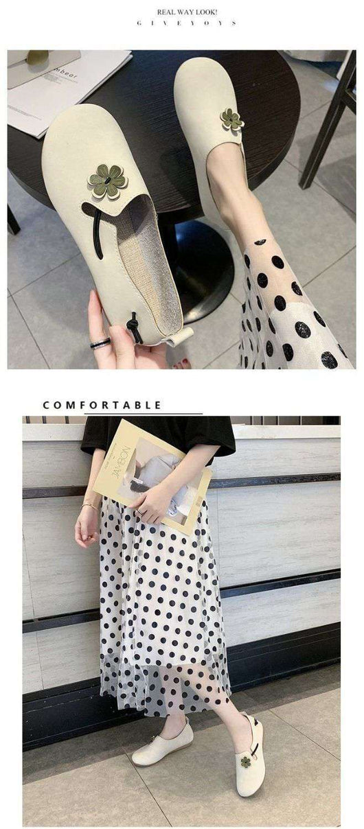 Zapatos Retro Ligeros para Mujer con Estampado de Arvejas - Image 10