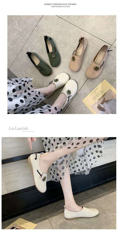 Zapatos Retro Ligeros para Mujer con Estampado de Arvejas - Image 12
